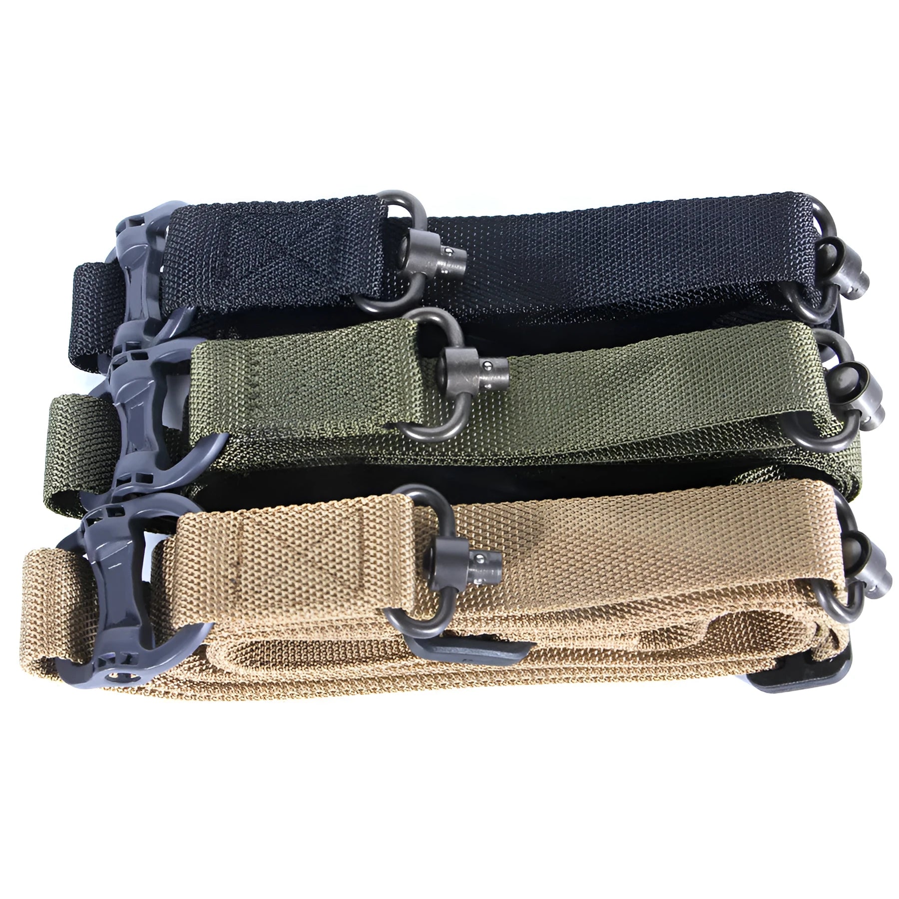 MS4 black tactical nylon multifunctional strap rope shown at full 150 cm length.