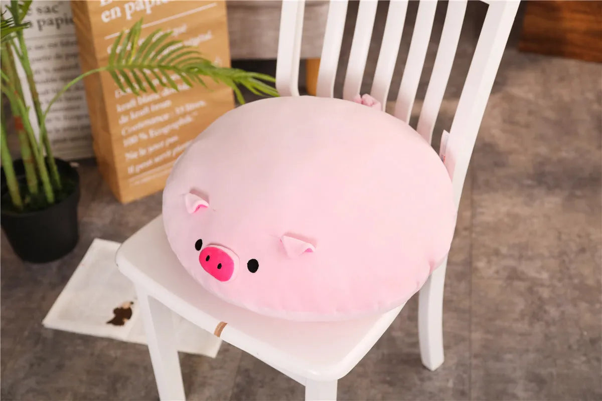 Piglet Pad creative plush animal pillow 50x50cm stretch fleece down cotton filling pink colour
