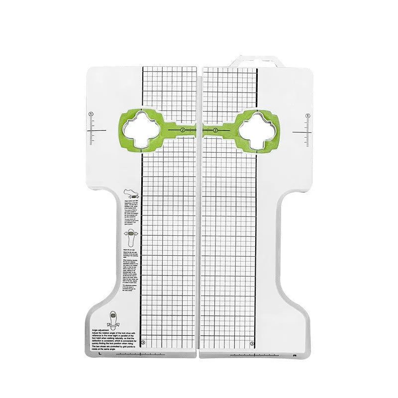 PP plastic locking plate adjustment tool for SPD-SL road cleats measuring 110mm by 290mm