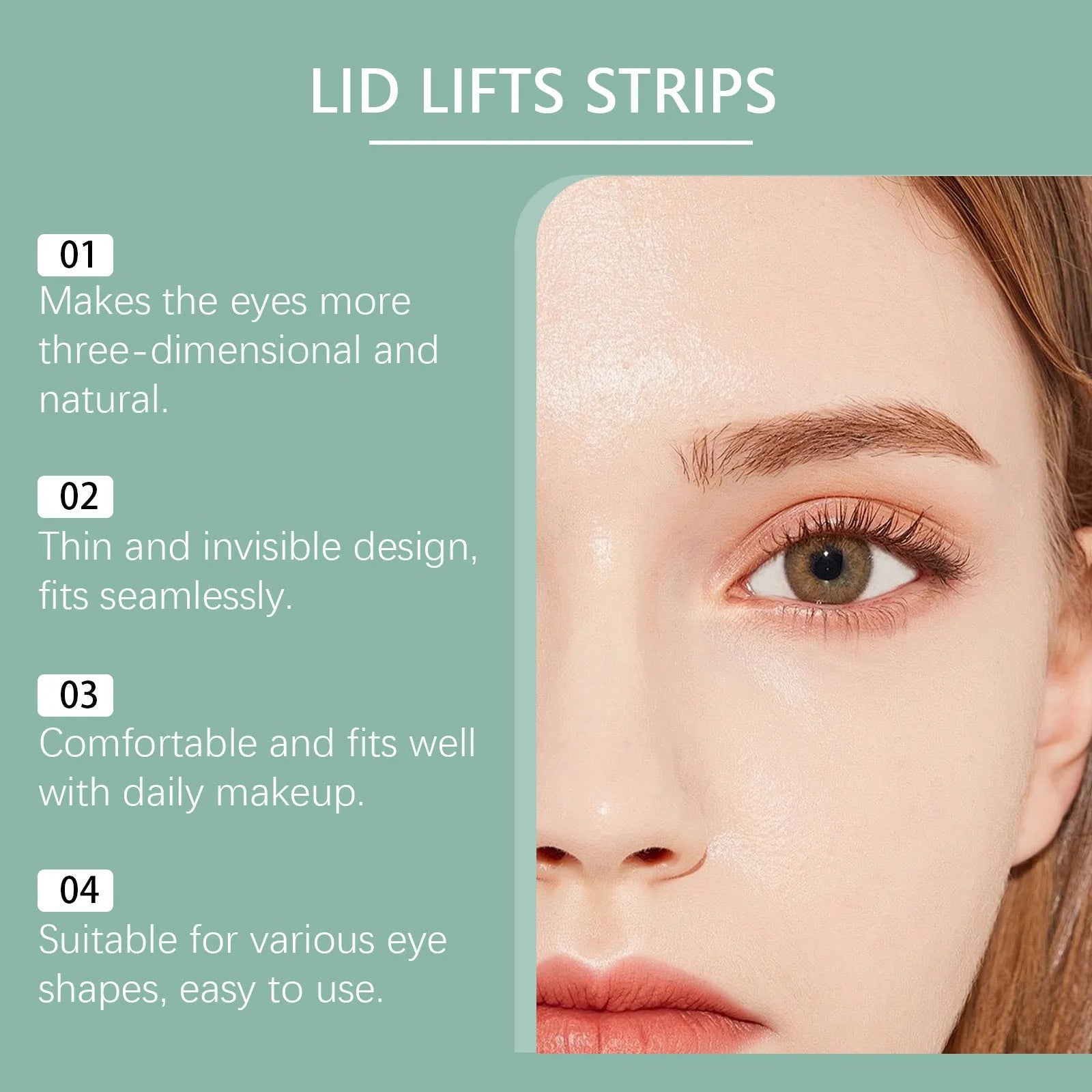Pack of 80 Bright Eyes eyelid stickers for non-surgical eyelid support.