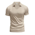 Men's loose fit V-neck short sleeve T-shirt in cotton blend fabric available in multiple colours