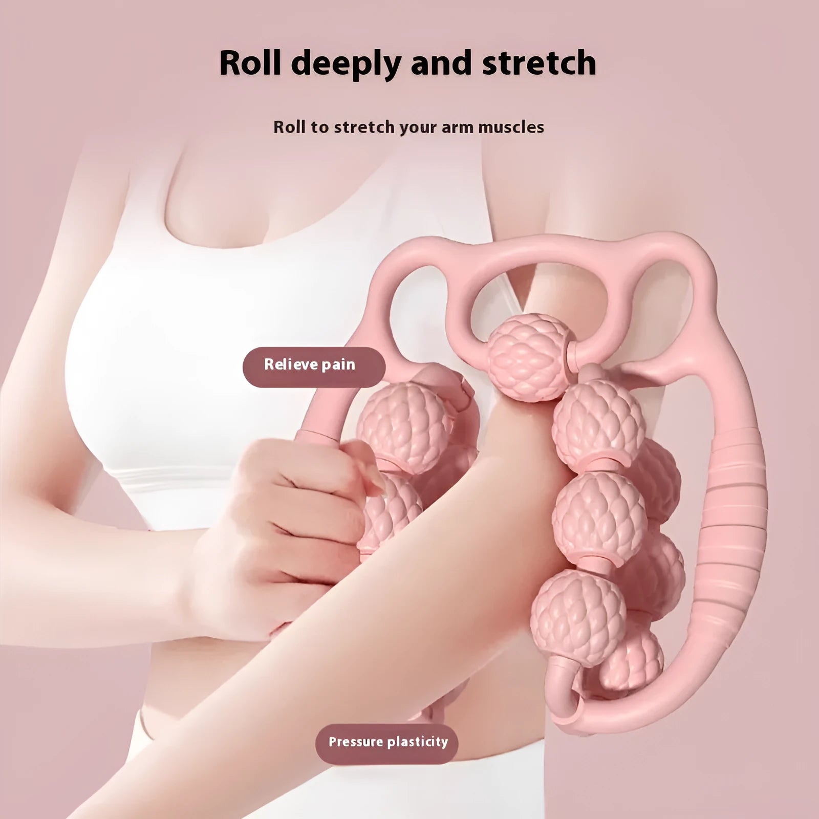 Bear double row ring clip leg massager in cherry powder pink, bubble green, and milk shell purple colour options