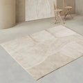 Japanese cashmere carpet in striped pattern, rectangle shape, light luxury style, machine washable polyester fibre