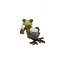 Resin frog decoration figurine in pastoral style for home interiors