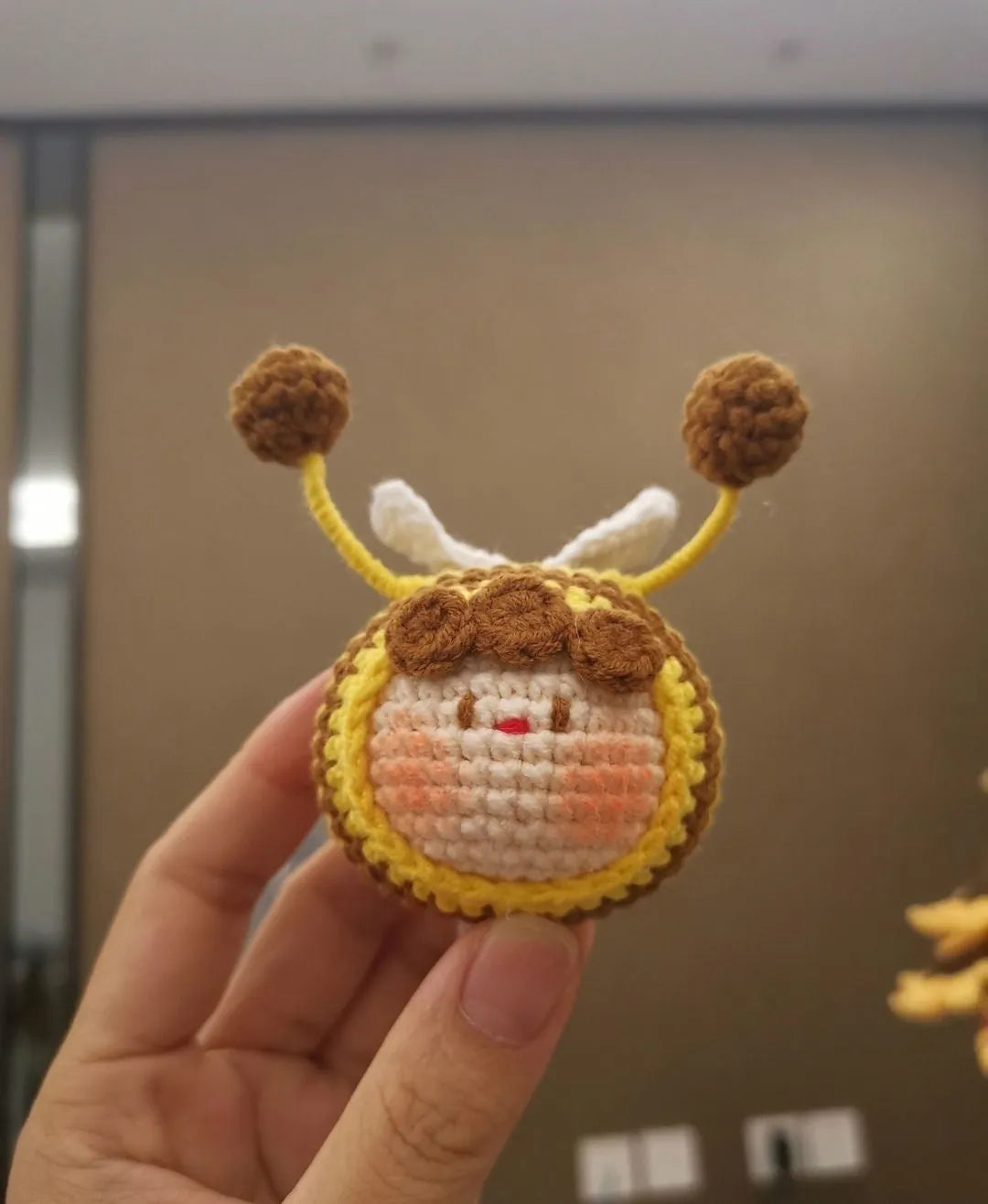 Handmade crocheted bee colonies for woolen dolls in plush material