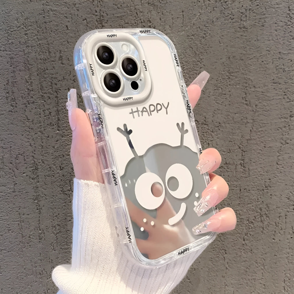 Creative white coal ball design silicone phone case for iPhone shockproof protection