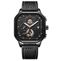 Men's belt-style sports quartz watch with 8mm thickness showing colour options