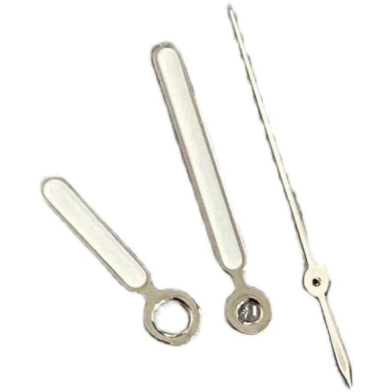 Watch accessories 3-piece set NH35 pointer silver edge white 8.2x12.5x13mm