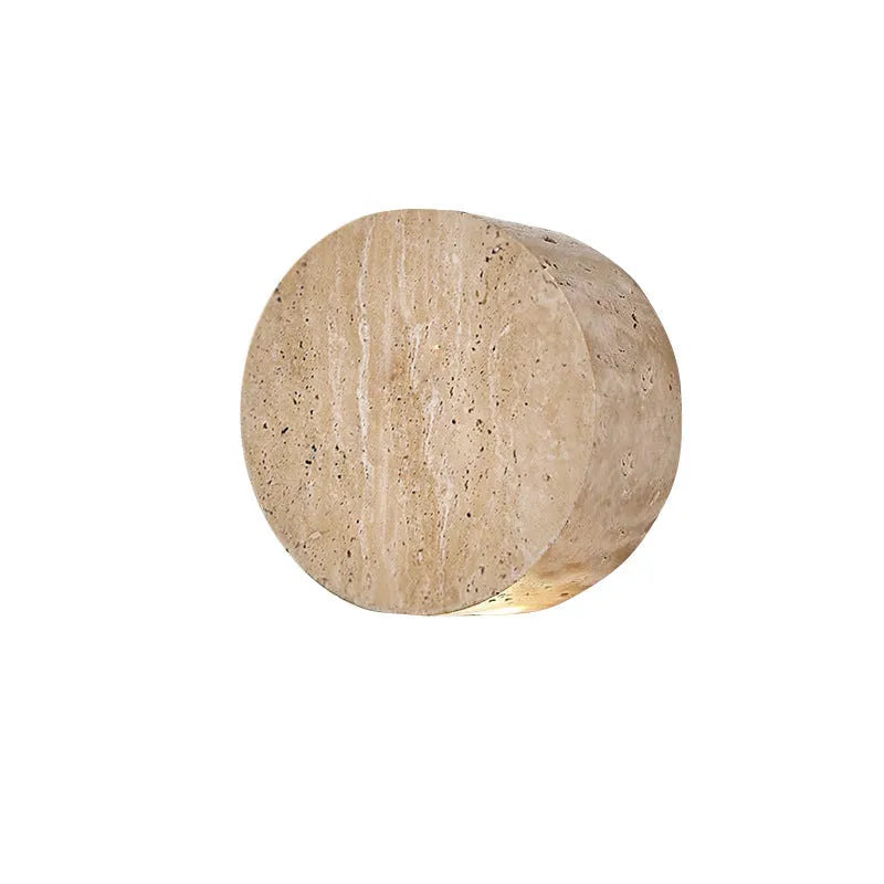 Yellow cave stone wall lamp 10cm diameter 220V tricolor light ancient Chinese style