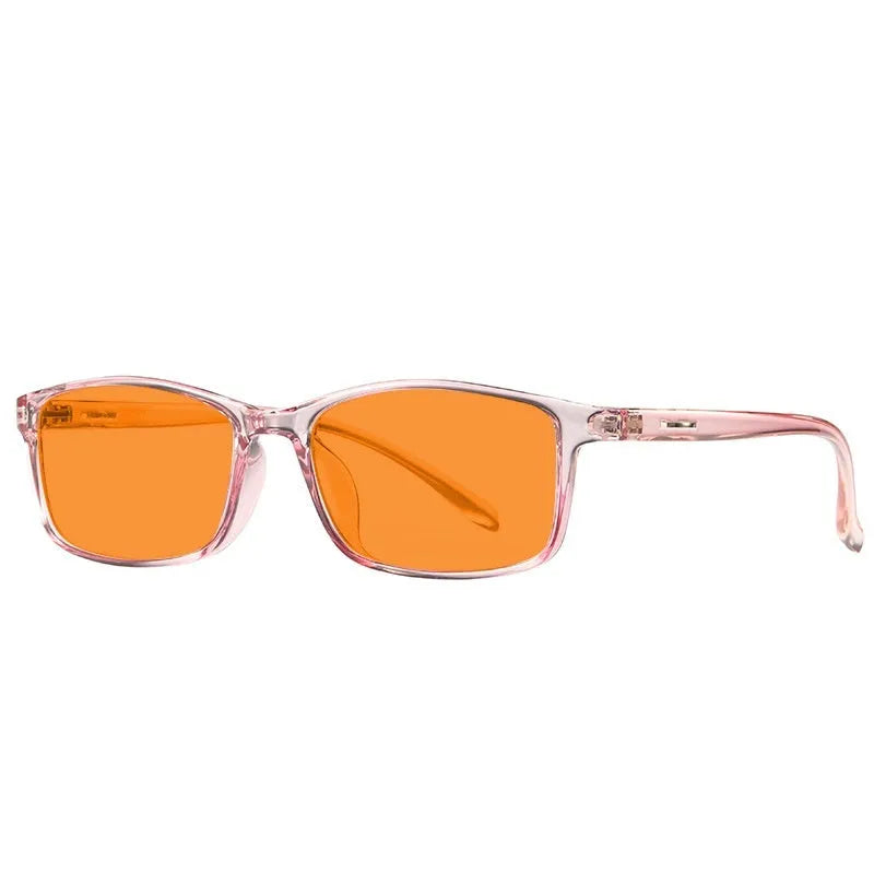 Orange anti-blue light glasses with full rim frame in four colour options C1 C2 C3 C4