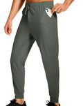 Men's loose fit polyester trousers in solid colour available in multiple sizes
