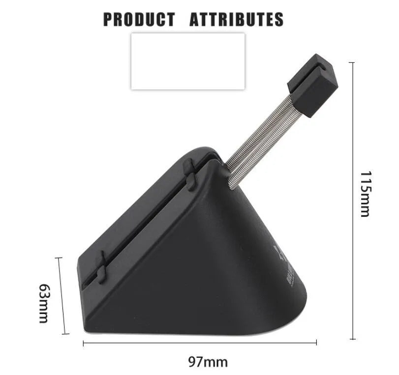 Black ABS plastic mouse cable holder bracket for desk organisation