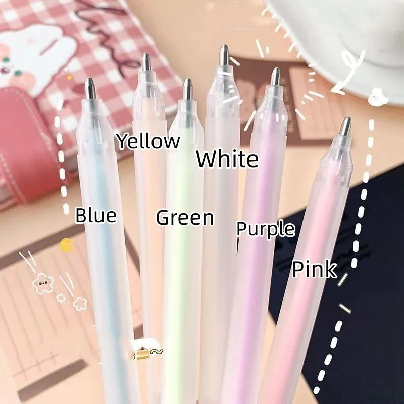 Macaroon colour dispensing pen with cap-pulling design for quick-drying applications