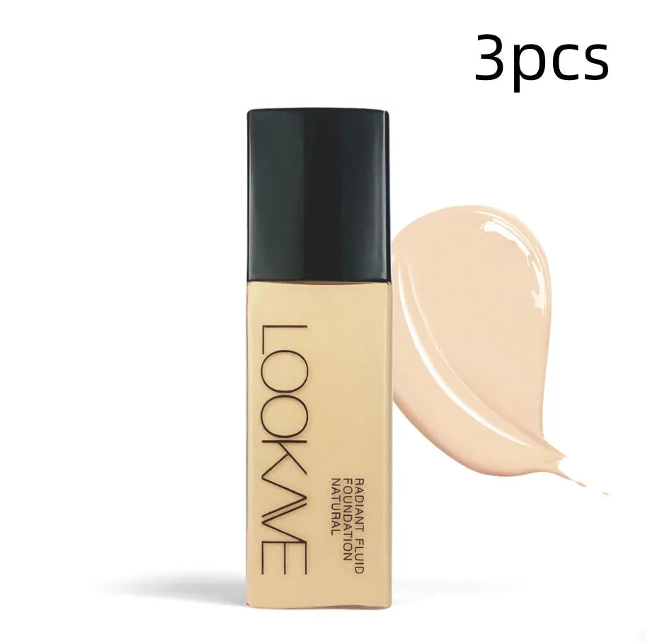 LOOKAVE Matte Liquid Foundation bottle in one of six shades, 21g net content.