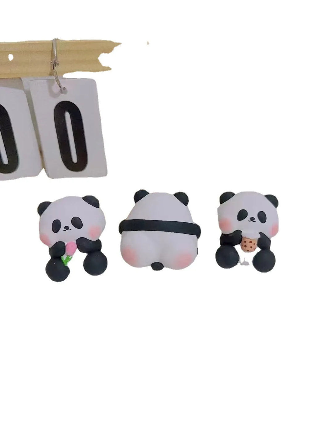 Cute panda car air freshener decoration on vehicle vent with three design options