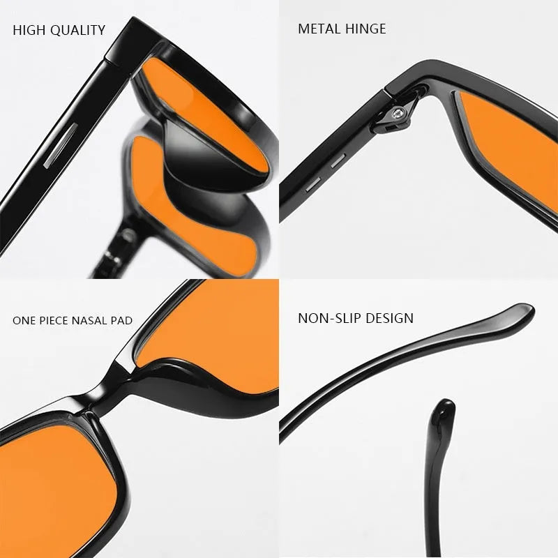 Orange anti-blue light glasses with full rim frame in four colour options C1 C2 C3 C4