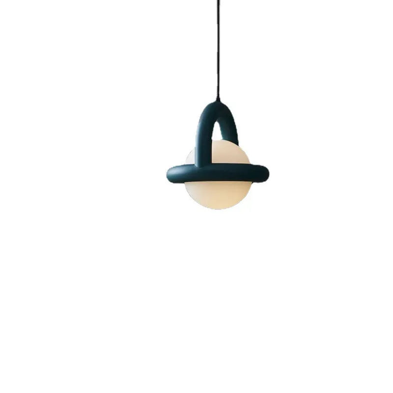 Nordic pendant lamp with adjustable cable in matte black, white, green or grey finish