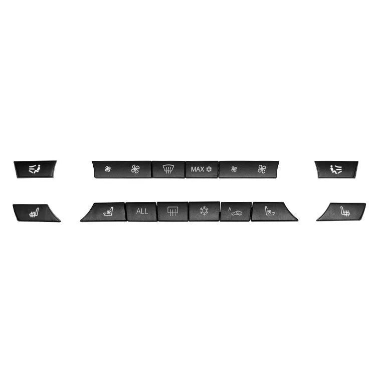BMW air conditioning panel button set in 11, 12, or 14 keys for F10 F07 F02 F18 F15 F16 models, made of ABS PC.