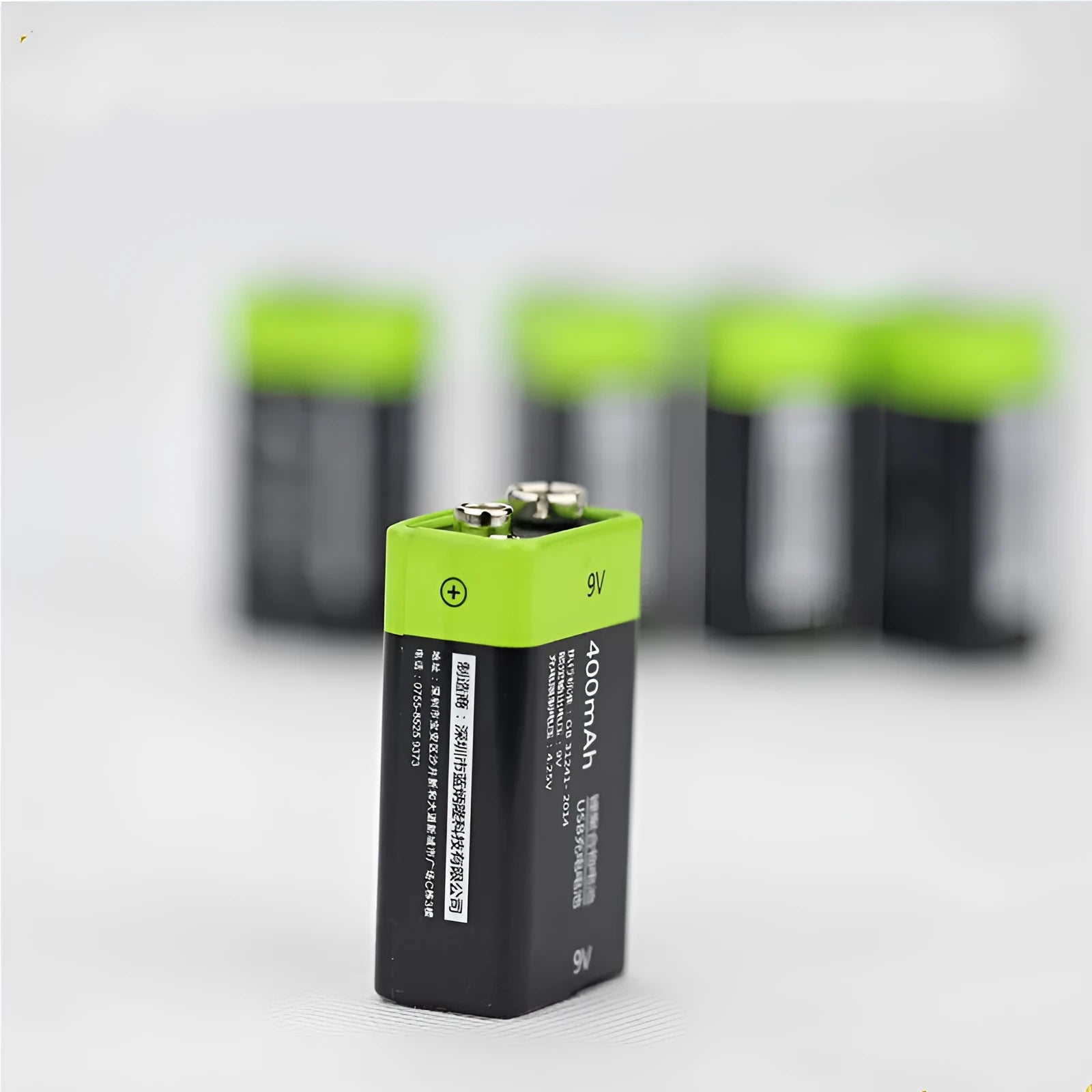 9V rechargeable lithium polymer battery 400mAh for sensors and appliances