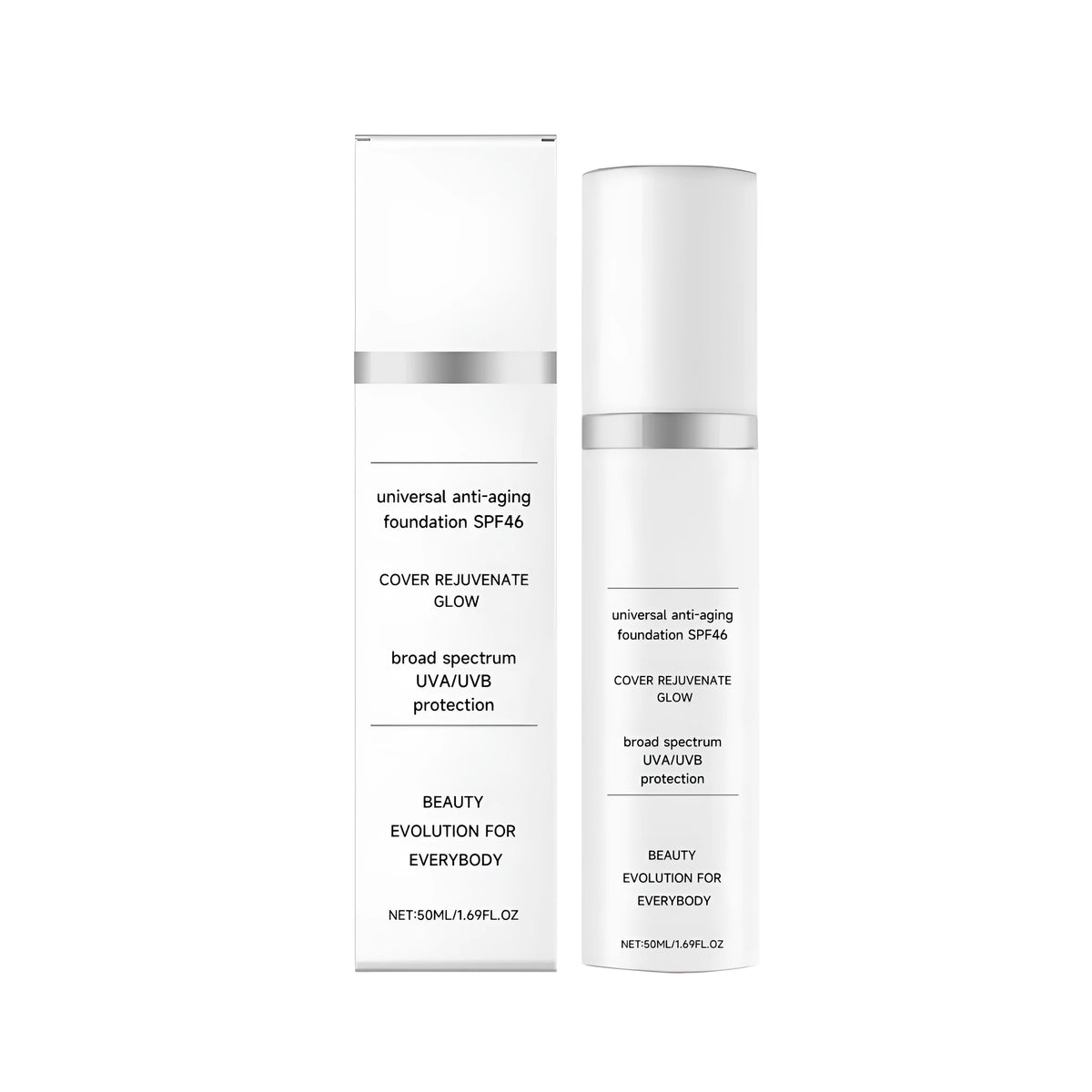 50ml concealer moisturizing liquid foundation bottle with glycerol and titanium dioxide