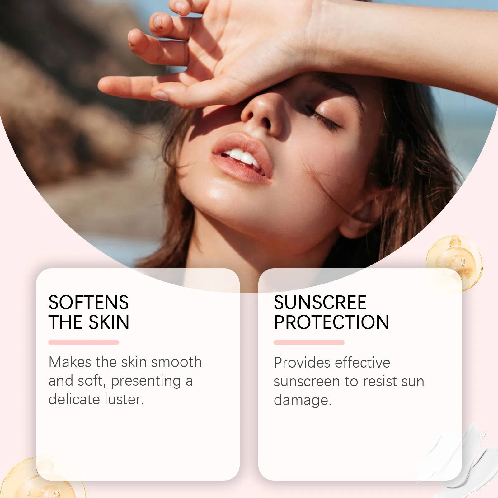 100ml bottle of SPF moisturising body oil with coconut oil and avocado oil