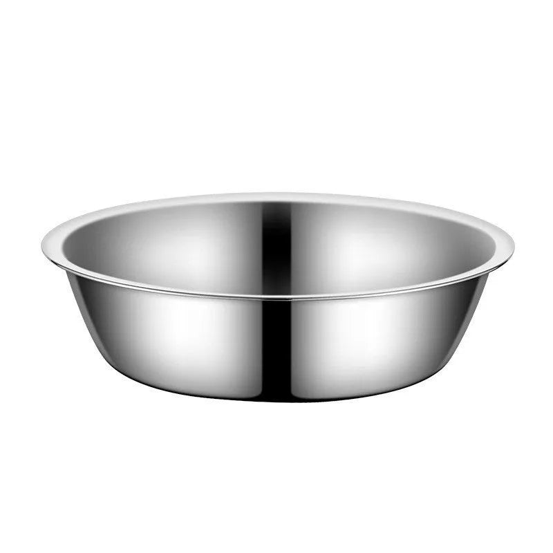 Stainless steel pet bowl with non-slip base in sizes from 13cm to 22cm