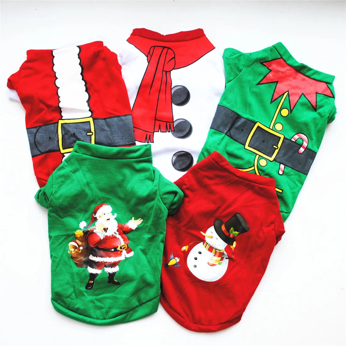Cotton dog Christmas costume sweatshirt vest in XS to L with eight colour styles