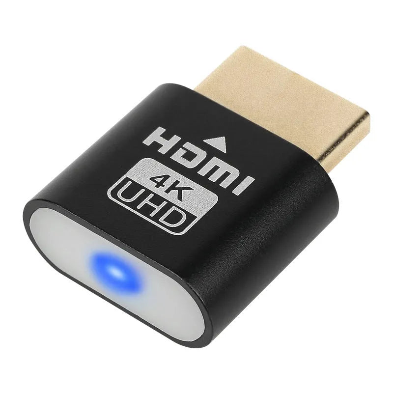 HDMI virtual display dummy plug with 26.5mm interface length in gold silver black options