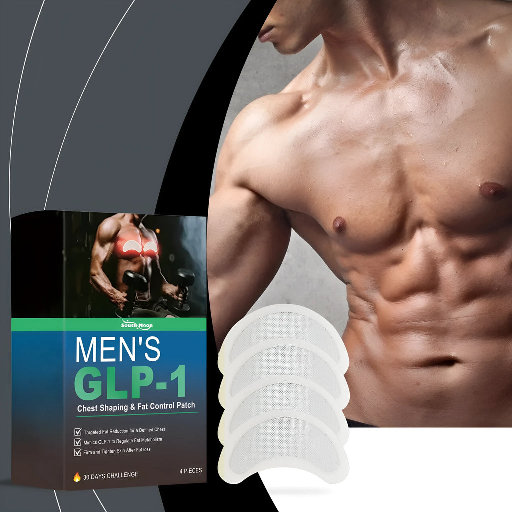 Men's figure control patch set containing four thin chest patches with herbal formula