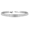 Titanium steel zircon bracelet for women, electroplated finish, simple cuff bangle style