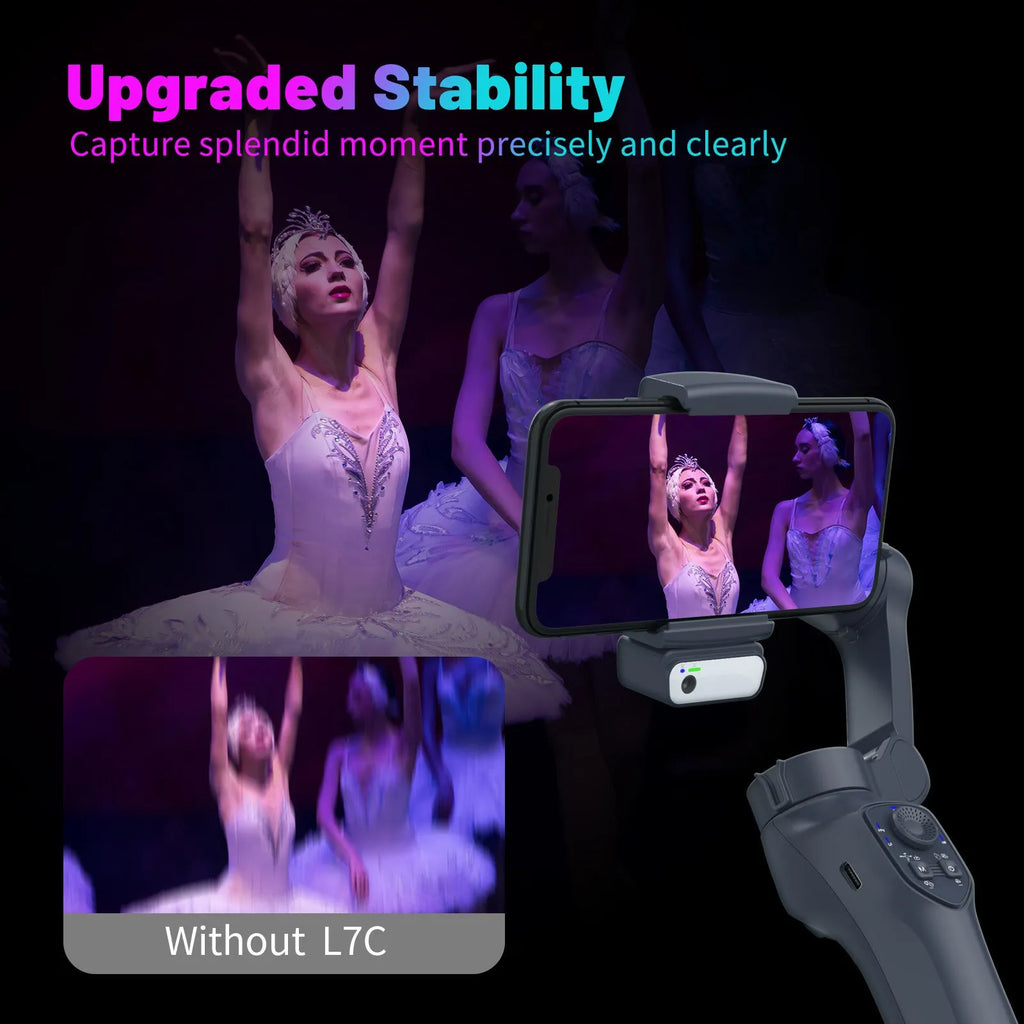 RK Series foldable handheld smartphone stabilizer head in gun colour.