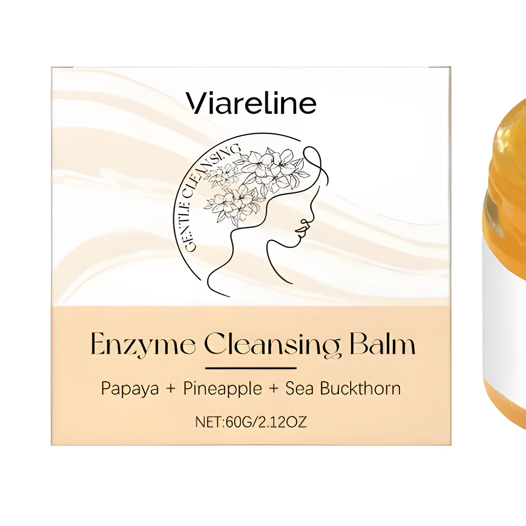 Jar of deep cleansing makeup remover cream with papaya and pineapple extract, 60G capacity.