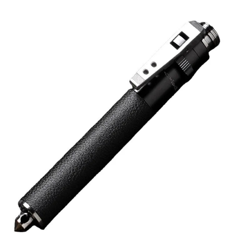 Automatic spring expandable baton in titanium black with aluminium alloy construction