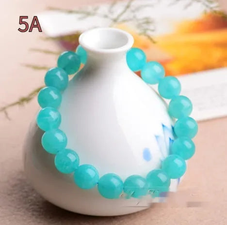 Natural Amazonite scattered beads in polished Grade 7A quality showing blue-green colouration