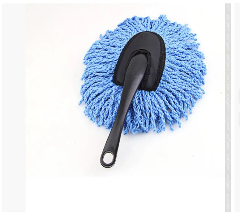 Retractable car wash mop with nano fibre head, 75cm to 86cm extending handle, blue or grey OPP bag option