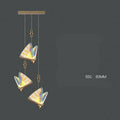Butterfly crystal chandelier LED ceiling light with fish shape and 111V-240V range for bedroom staircase restaurant