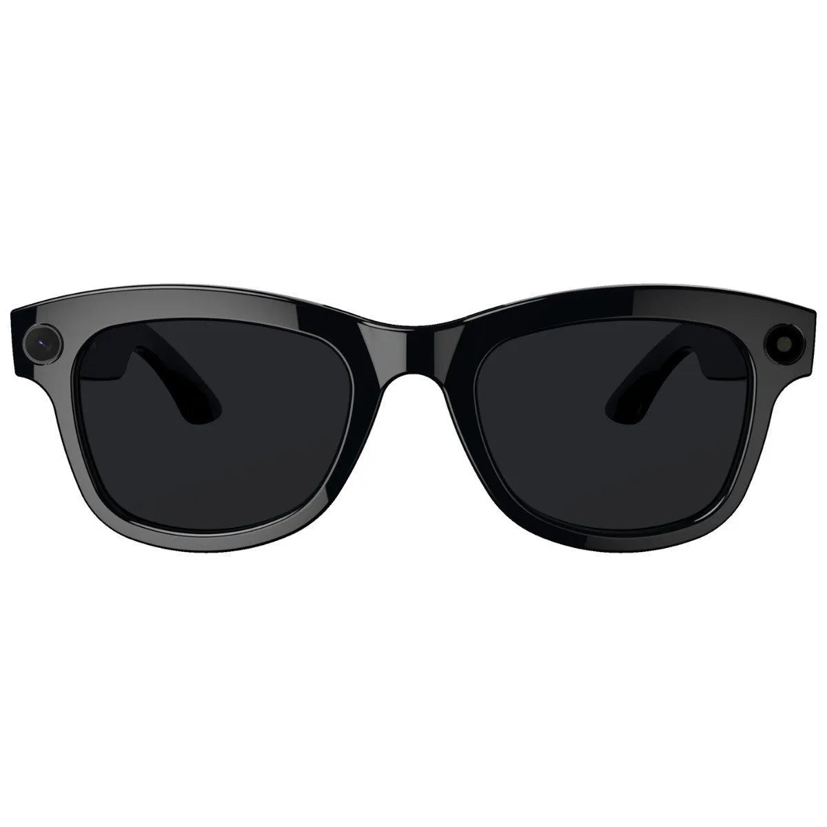M01 intelligent video glasses with HD camera, shown with black lens option.