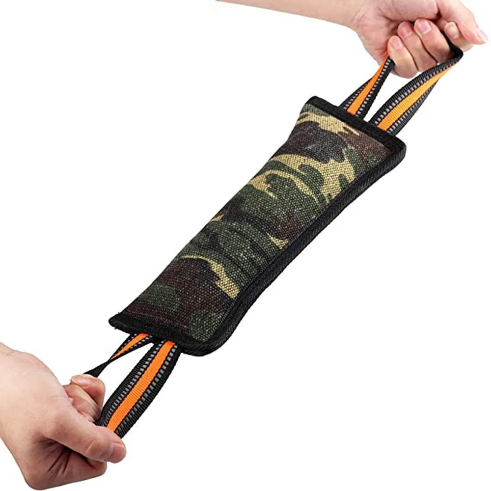 55cm long jute dog bite stick with yellow reflective edges for training