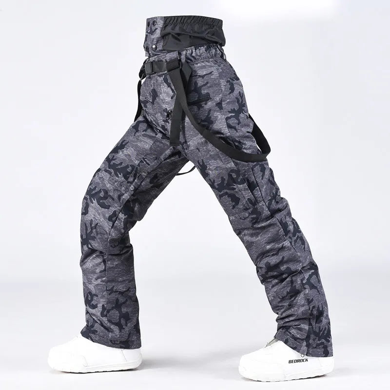 Men's loose fit cotton T-shirt with decorative chest print in blue watercolour pattern