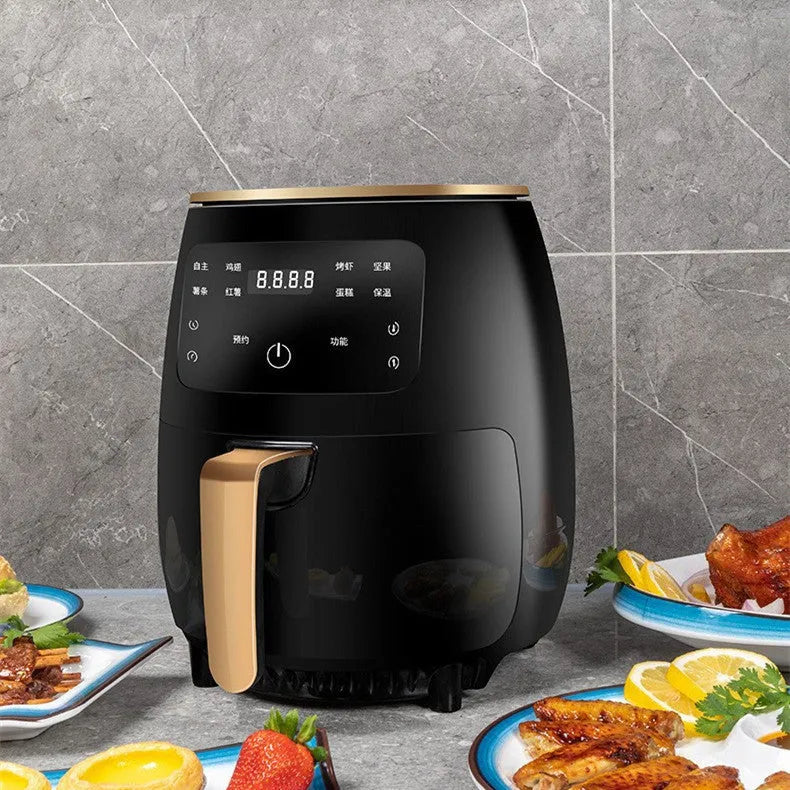 Smart touch air fryer with stainless steel body and touch control panel, 1400W, 305x305x345mm