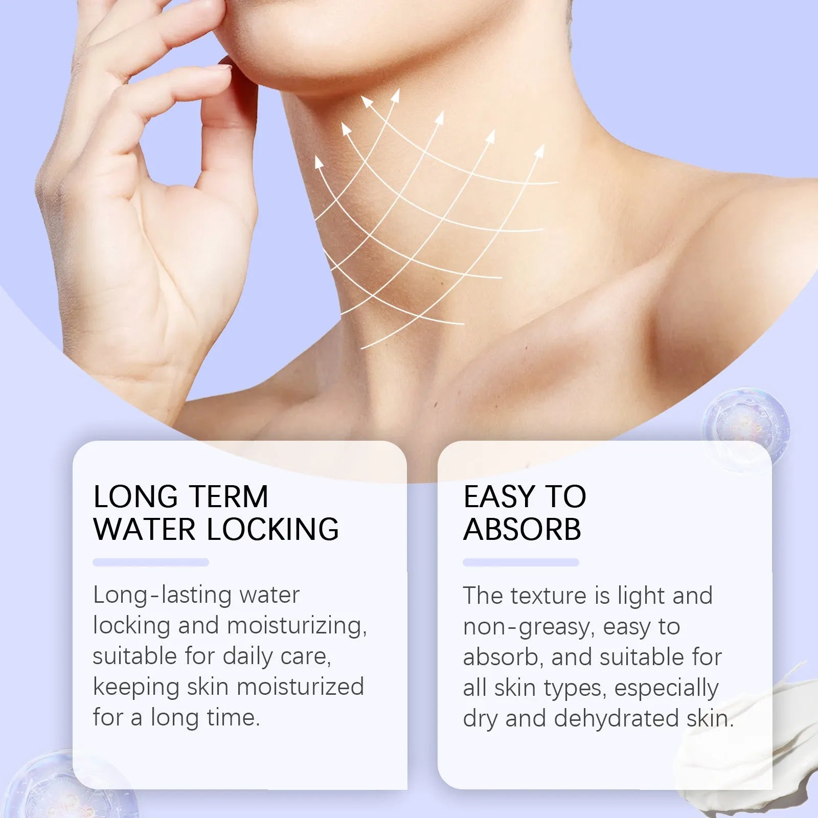 50g jar of Neck Skin Cream for moisturising and firming neck skin.