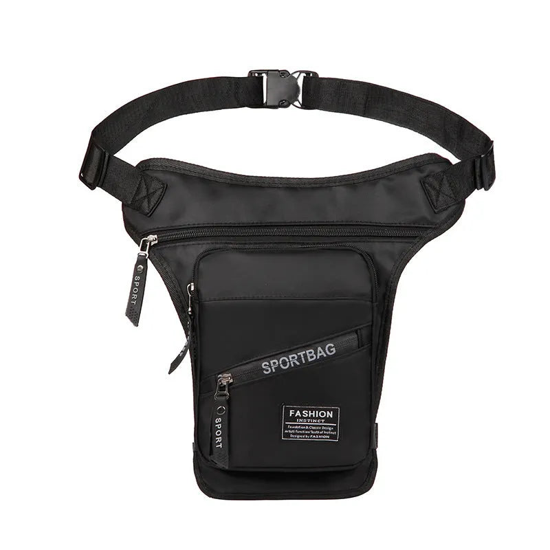 Men's outdoor cycling leg bag in waterproof nylon with crossbody strap
