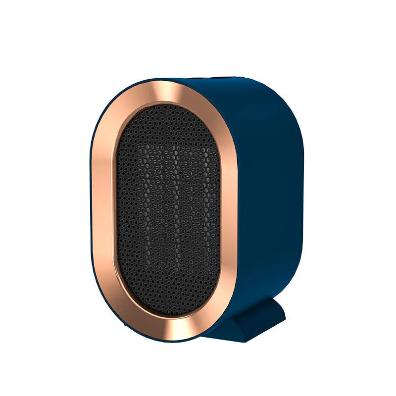 Desktop ceramic heater in black with mechanical controls and UK plug