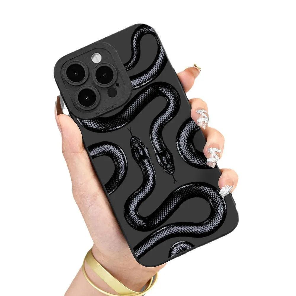 Soft shell protective cover for Apple iPhone in black, shockproof and anti-fingerprint design