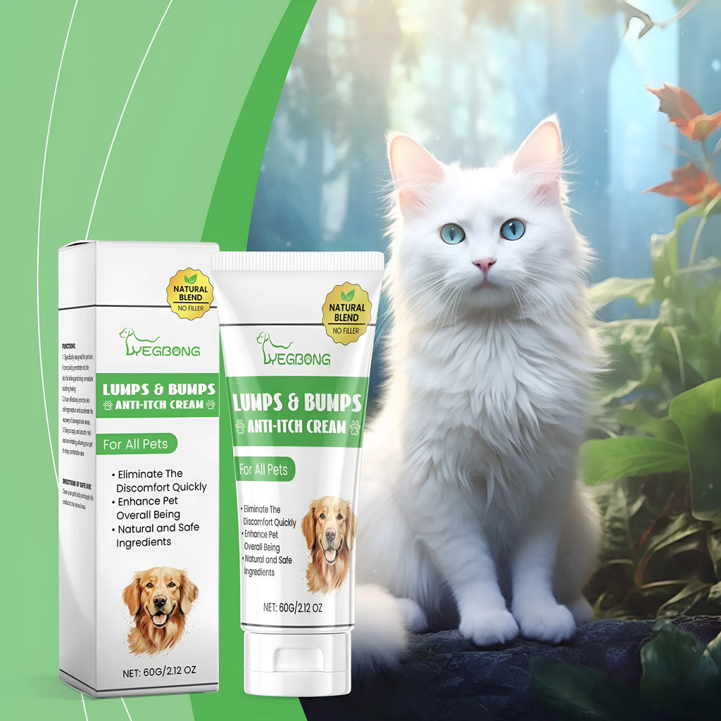 60g tube of pet antipruritic cream for cats with tea tree oil and aloe vera extracts