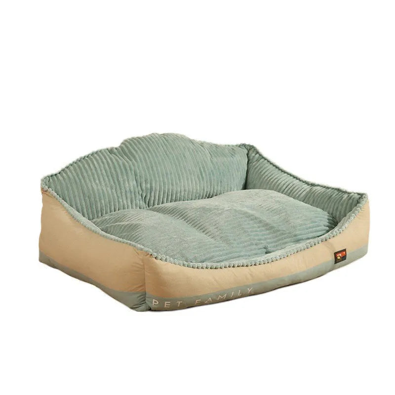 Morandi coloured washable pet bed kennel for dogs and cats, shown in L size.