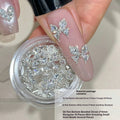 Love butterfly zircon nail art diamond material pack in champagne and silver colour options
