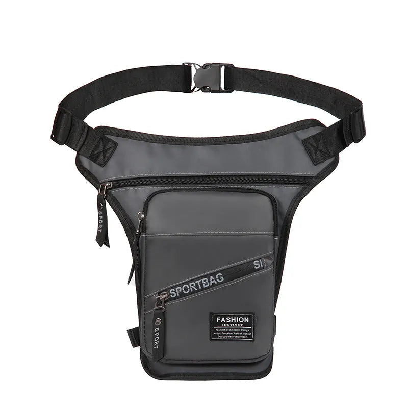 Men's outdoor cycling leg bag in waterproof nylon with crossbody strap