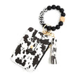 Silicone card holder bracelet in mint green pink purple khaki black gray yellow leopard print and Big Cow