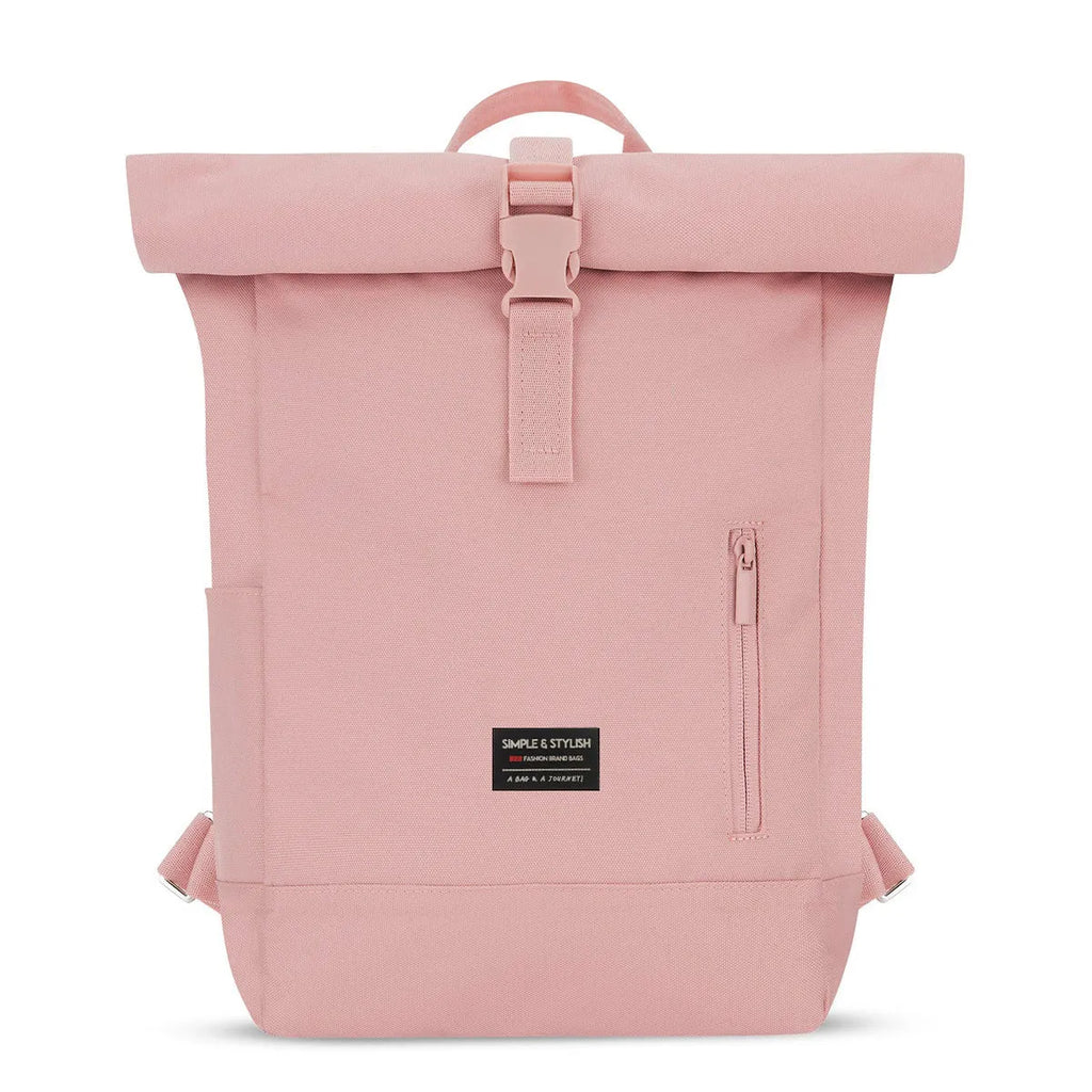 Women's expandable Oxford cloth backpack in black, roll size 50x35x12 cm